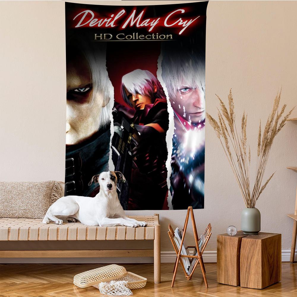 

Game Devil May Cry Anime Tapestry Hippie Flower Wall Carpets Dorm Decor Cheap Hippie Wall Hanging 74x94cm(29x37in)
