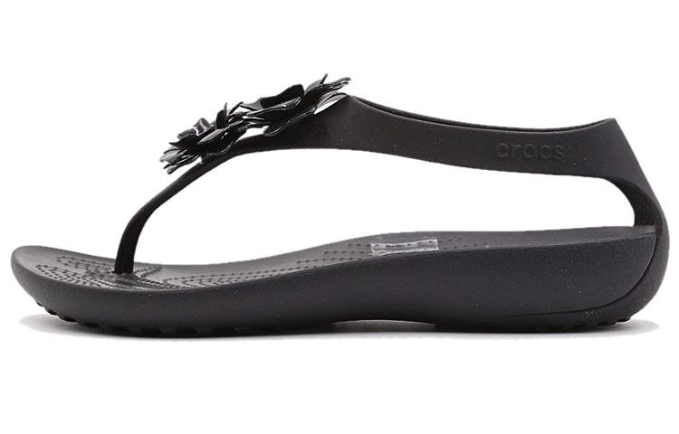 Crocs Дышащие Уютные Легкие Черные Сандалии Женские 205600-060 34-35