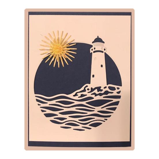 Kruhový maják Kovové vyřezávací raznice DIY Scrapbook Emboss Paper Cards Album Stencil