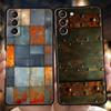Handyhülle Cover für Samsung Galaxy S25 Edge S24 S23 S22 S20 S21 FE Ultra S10 S10E Plus Weiches TPU Vintage Industrieller Stil Rostig