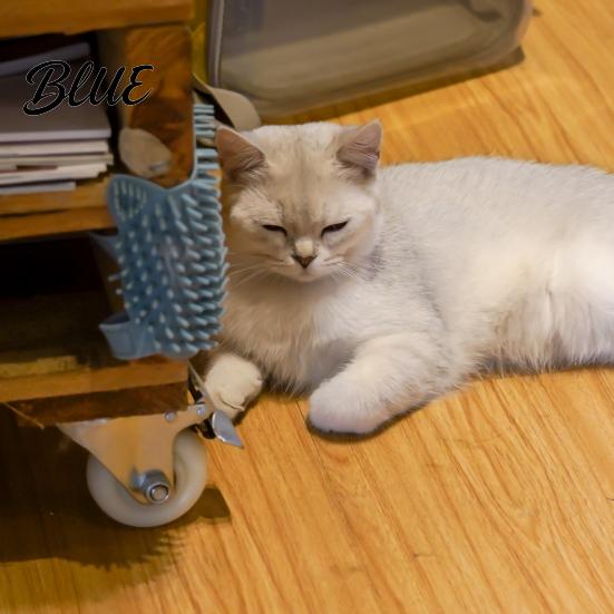 Cleaning Brush Corner Grooming Comb Multifunctional Silicone Rubbing Board Pet Massage Bathing Self Cat Scratcher