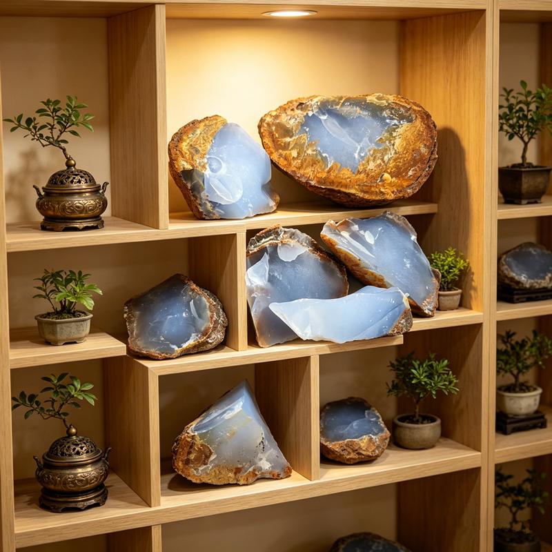 90-100g Natural Blue Chalcedony Stone Rough Agate Mineral Specimen For Jewelry Making DIY Bracelets Home Decoration Stone