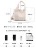 Zhongningyifeng Canvas Shoulder Top Crossbody Women's Handbag, Bag, Small, Casual, Multi-Pocket, Handle, Tote, (Beige)