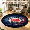 Round Rug Custom NameBlackburn Rovers Football Pattern Non Slip Carpet Home Floor Decor
