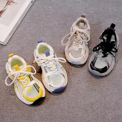 Students Tennis Shoes Mesh Breathable Kids Running Shoes Non-slip Thick Soft Sole 2025 New Children Basketball Shoes Trendy