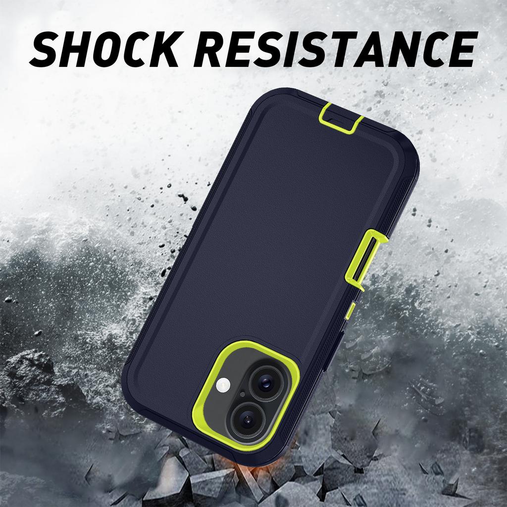 For iPhone 16 Case Detachable PC+TPU Drop-Proof Back Cover