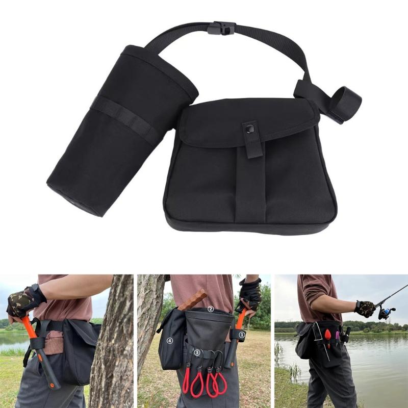 Outdoor Multifunctional Storage Bag Fishing Tackle Bag Hammer Holder Tent Stakes Pegs Pouches Waterproof Fanny Pack