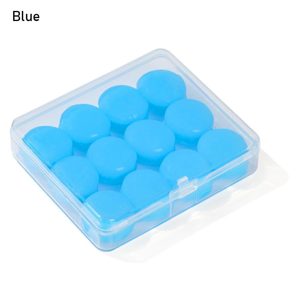 6 Pairs Reusable Soundproof Hearing Protect Anti-noise Ear Plugs Waterproof Earbud Soft Silicone Earplugs Noise Reduction