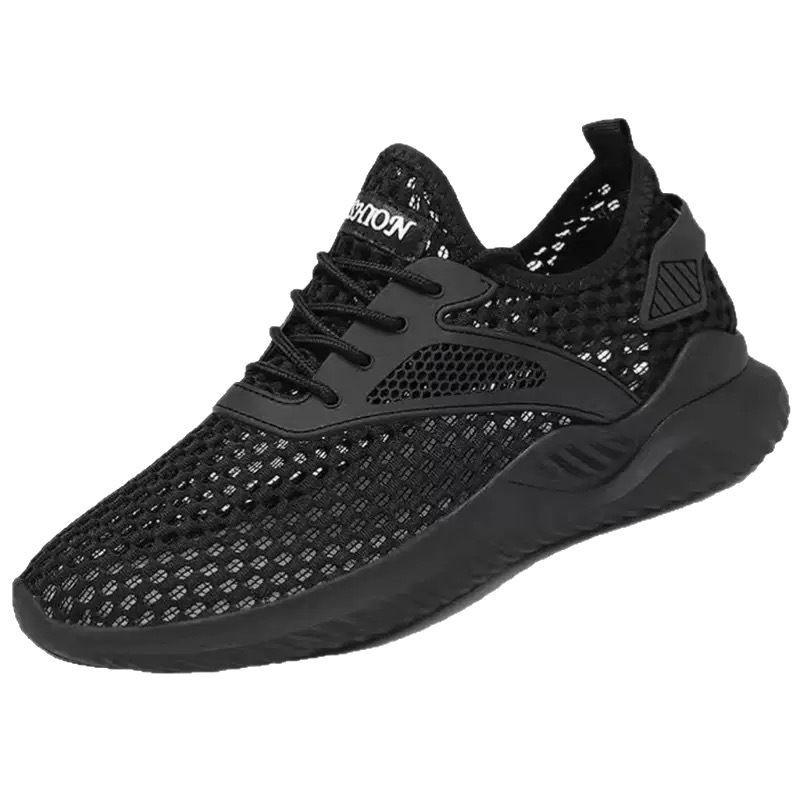 Summer Breathable Men's Mesh Shoes: Fashionable, Lightweight, Casual, Korean Style, Hollow-Out Design for Students.