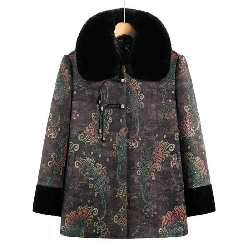 

Зимнее пальто женское хлопковое пальто на подкладке наваленное и утолщенное одежда для пожилой женщины хлопковое пальто зимнее хлопковое пальто 5XL [recommended 150-80kg] зелёный