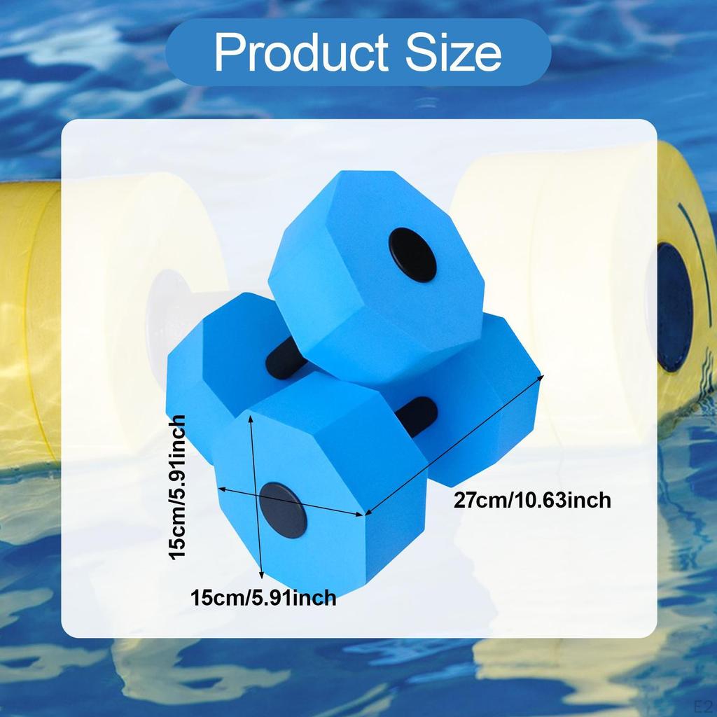 2 Pieces Aquatic Dumbbells EVA Accessories Pool Weights for Fitness Workout Water Sports