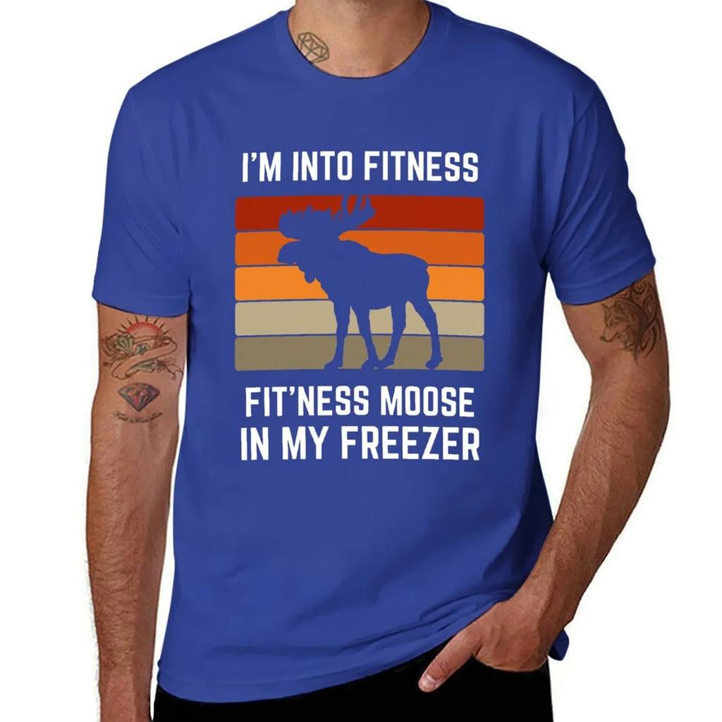 Im Into Fitness Fitness Moose In My Freezer Hunting TShirt Anime Vintage Anime Shirt T Shirt Men