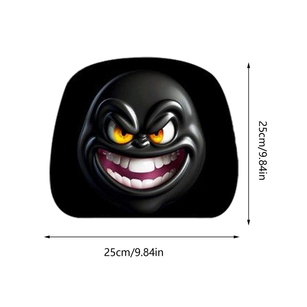 2PCS Funny Cartoon Car Front Seat Headrest Cover Cartoon Eyes Car Headrest Cover Halloween Christmas Funny Car Decoration