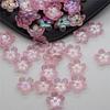 ZW18 100PCS 12mm Plating Petal Flower Beads Acrylic Frosted Handmade Minimalist Flower Bowknot Beads DIY Bracelet DIY Wholesale