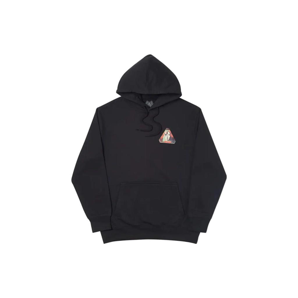 Palace Logo Print Drop Shoulder Long Sleeve Hoodie Men Hoodie Black P16HD044