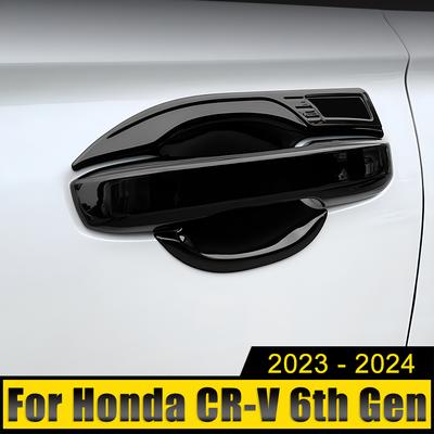 For Honda CR-V CRV 6th Gen 2023 2024 2025 Hybrid ABS Car Door Handle Bowl Cover Protection Trim Case Frame Stickers Accessories