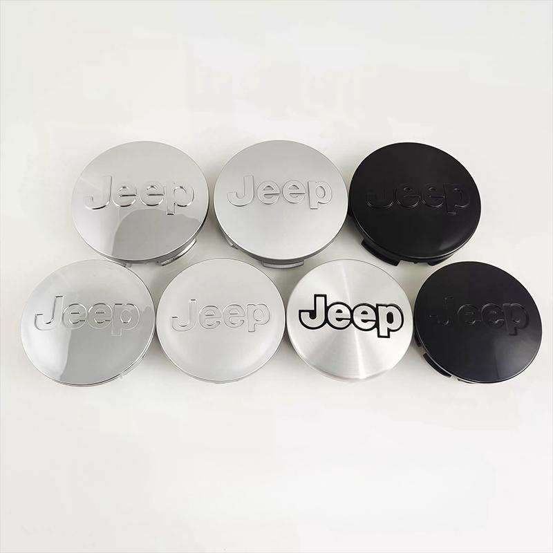 4Pcs 55mm 56mm Car Wheel Center Cover Sticker Hub Cap Decoration For Jeep Wrangler Grand Cherokee Avenger Compass Wagoneer XJ JL AKU1