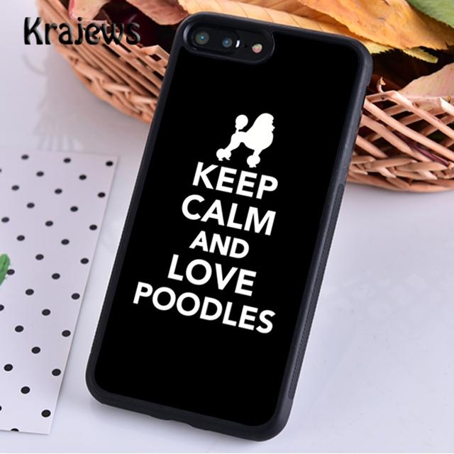 Keep Calm and Love Poodles Phone Case Cover For iPhone 17 Air 16 15 14 Plus 11 12 13 Pro Max Coque Shell Fundas