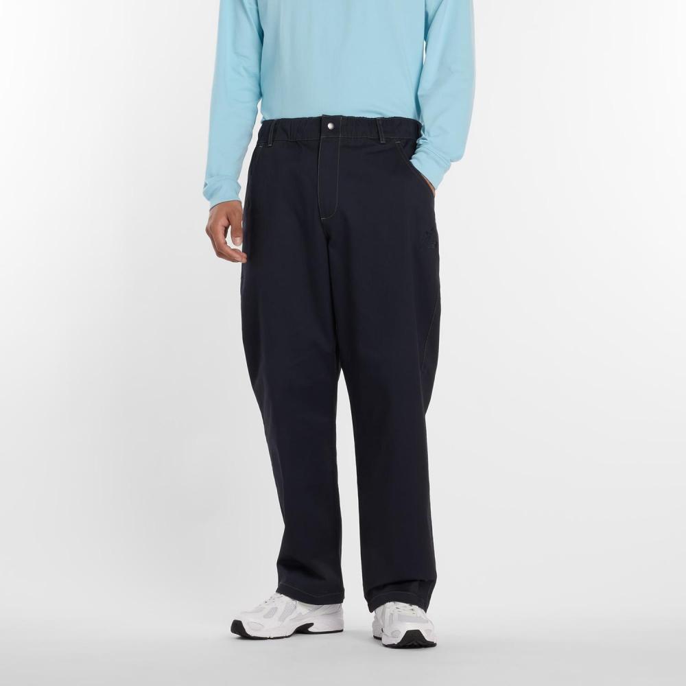 New Balance M O.h Signature Прямые брюки из тканого твила Mb61a7lnEcl Ecl S