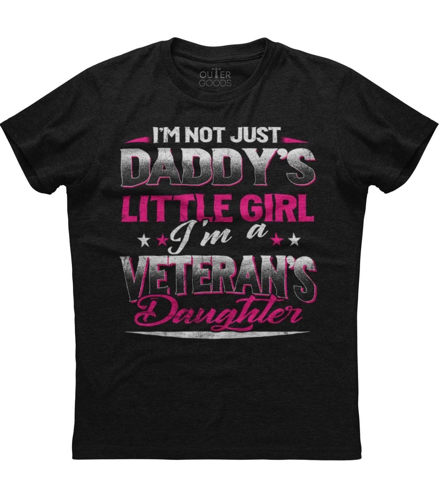 I m Not Just Daddy s Little Girl, I m A Veteran s Daughter Men s Black T-shirt S