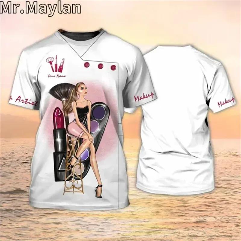 T-shirt personnalisé 3D Brow Specialis pour sourcils, chemises personnalisées pour sourcils, cils, vêtements, cadeau pour femmes, maquillage, t-shirt unisexe de rue