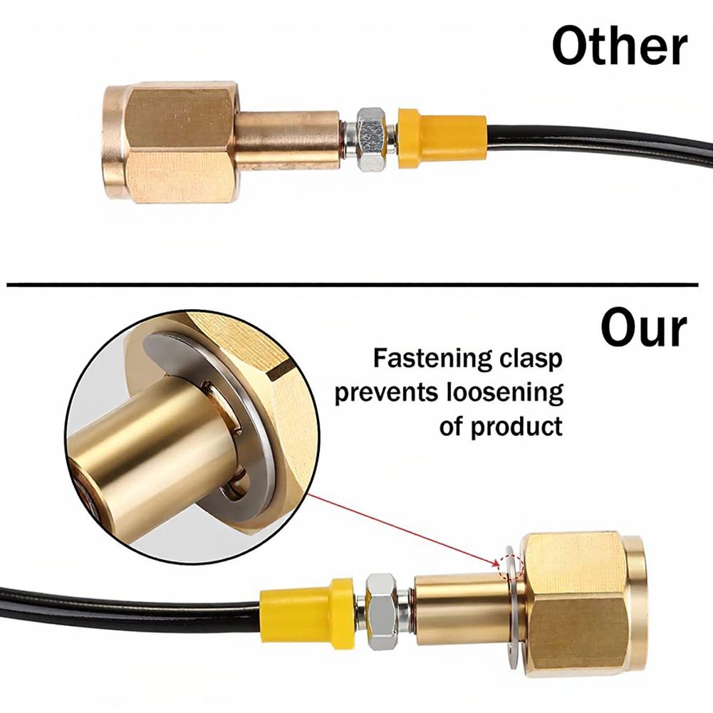 For Soda Water Machine Tube W21.8-14 1.5m Air Inflation Hose with Filter Screen 6mm Black Thin Plastic Brass Material