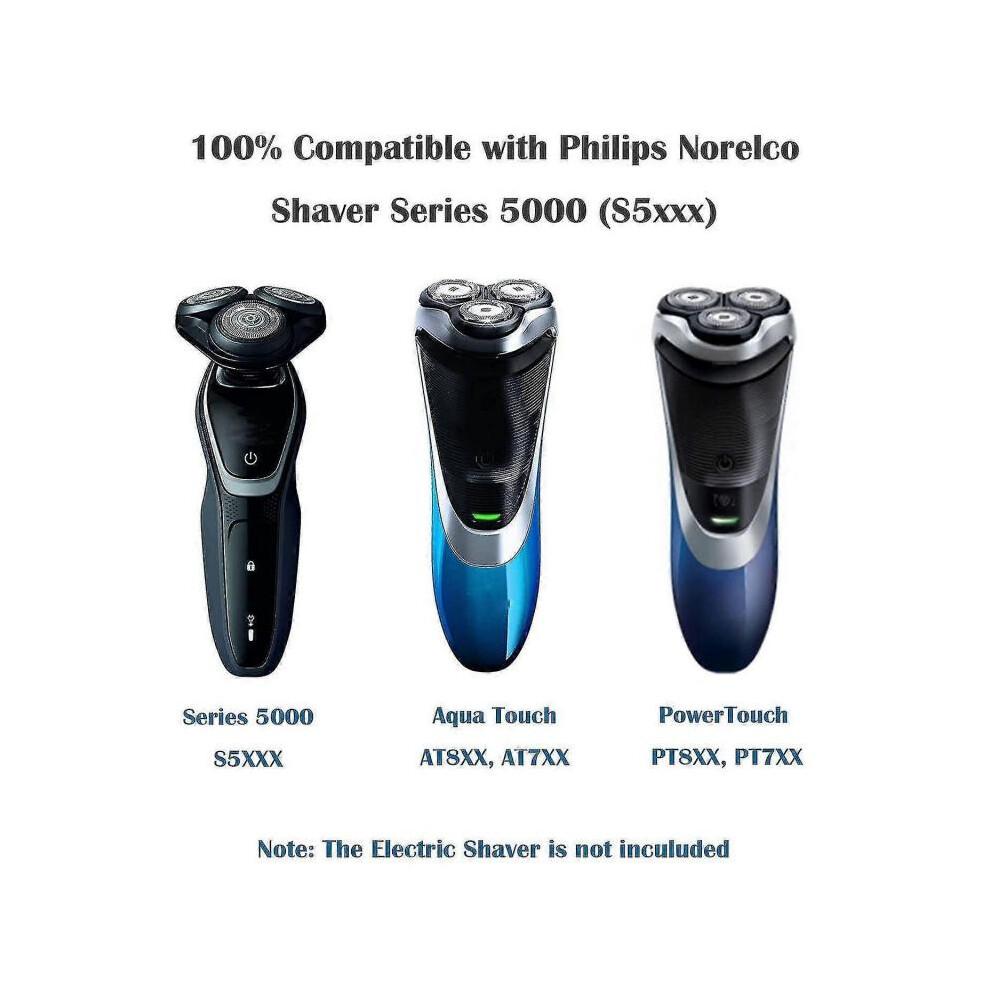 Sh50/52 Replacement Heads for Philips Norelco Series 5000 Electric Shaver, Replacement Blades Head Fit for Phillips Series 5000 (s5xxx), Aquatouch (s5