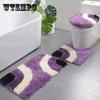 3 pezzi Tappetino da bagno per WC Griglia europea Stampa Tappeto per doccia Tappetino per porta Tappetino per la casa antiscivolo Copri coperchio Set di tappeti per pavimenti