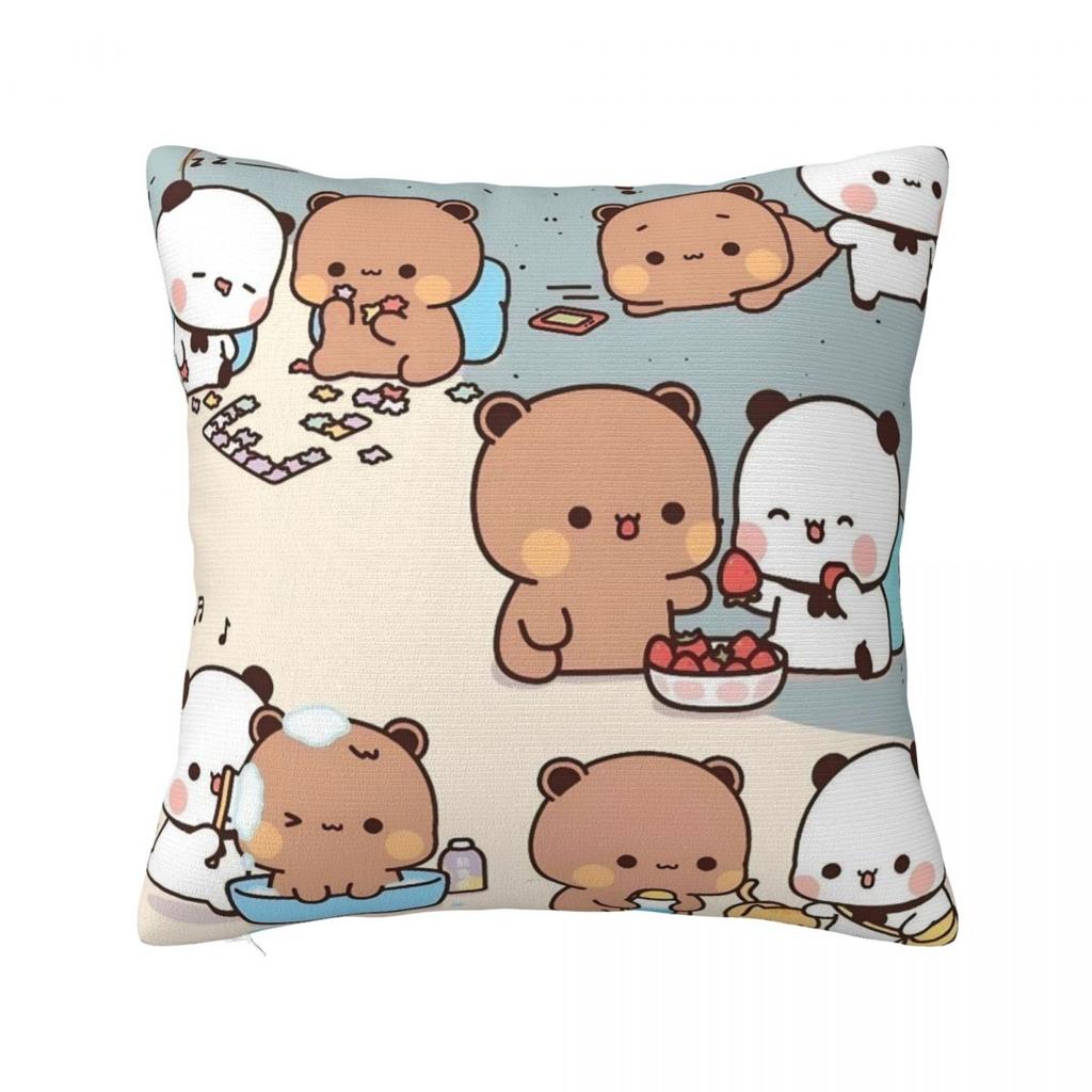 Bubu Dudu Cute Cartoon Bear Character Pillow Cover Kawaii Panda Cute Pillow Case Soft Cushion Cover Pillowcases For Sofa
