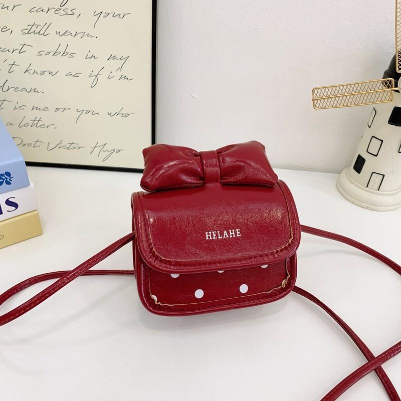 Shoulder Kid Fashion Crossbody Bag With Featuring Polka Dot Prints And Bow Decor
