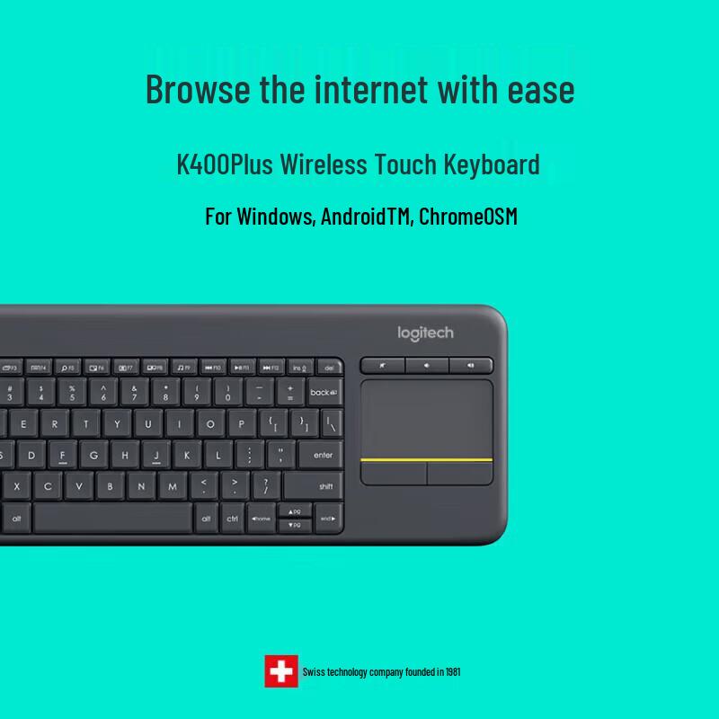 Logitech K400 Plus Wireless Touch Keyboard
