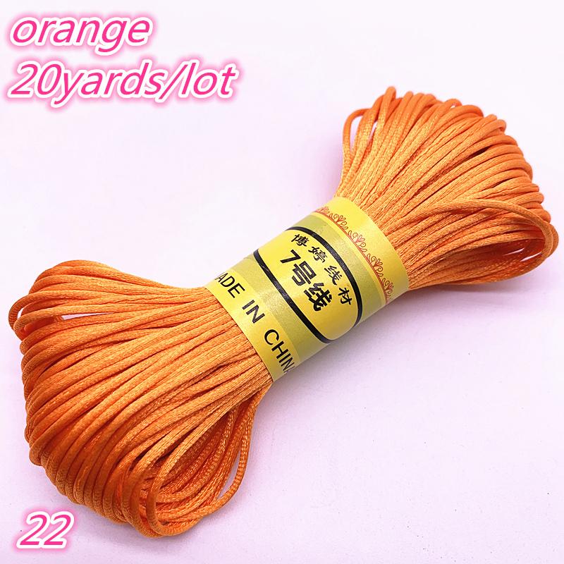 20yards/lot 1.5mm Chinese Knot Line Cord Silk Satin Cord Nylon Cord DIY String Necklace Bracelets Cord