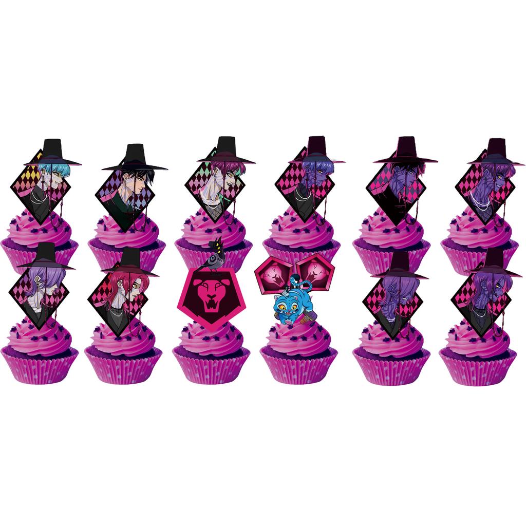 Saja Boys kpop Cazadores de Demonios Merch Set de Decoración para Fiesta Topper para Tarta Globos Fondos de Cumpleaños Suministros para Disfraces Geniales para Niños Fiesta