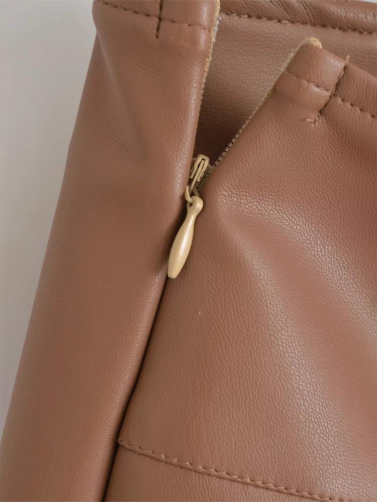 Elegantní korejská módní minisukně z umělé kůže, černé PU sukně pro ženy s vysokým pasem, sukně na zip s kraťasy