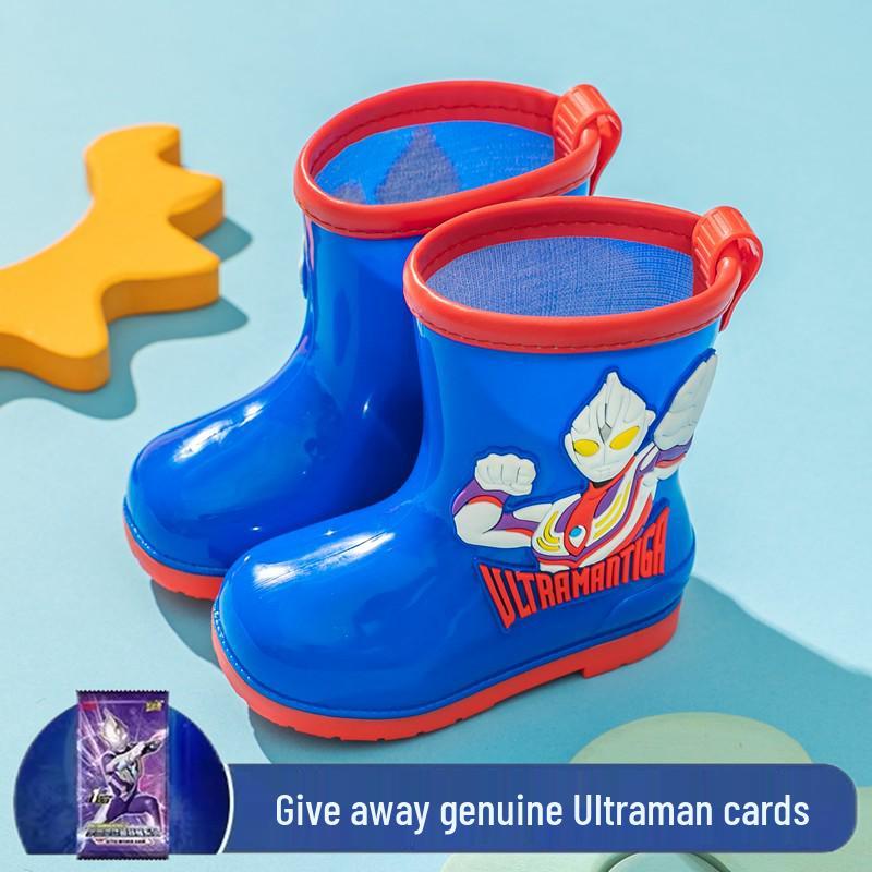 

Оригинальные детские нескользящие ПВХ дождевые сапоги Ultraman Tiga Zero для мальчиков 2-8 лет 190mm