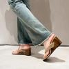 Fashion Round Toe Open Toe Beach Flip Flops Summer New Outside Wear Versatile Not Tired Foot Clip-in High Heel Sandals
