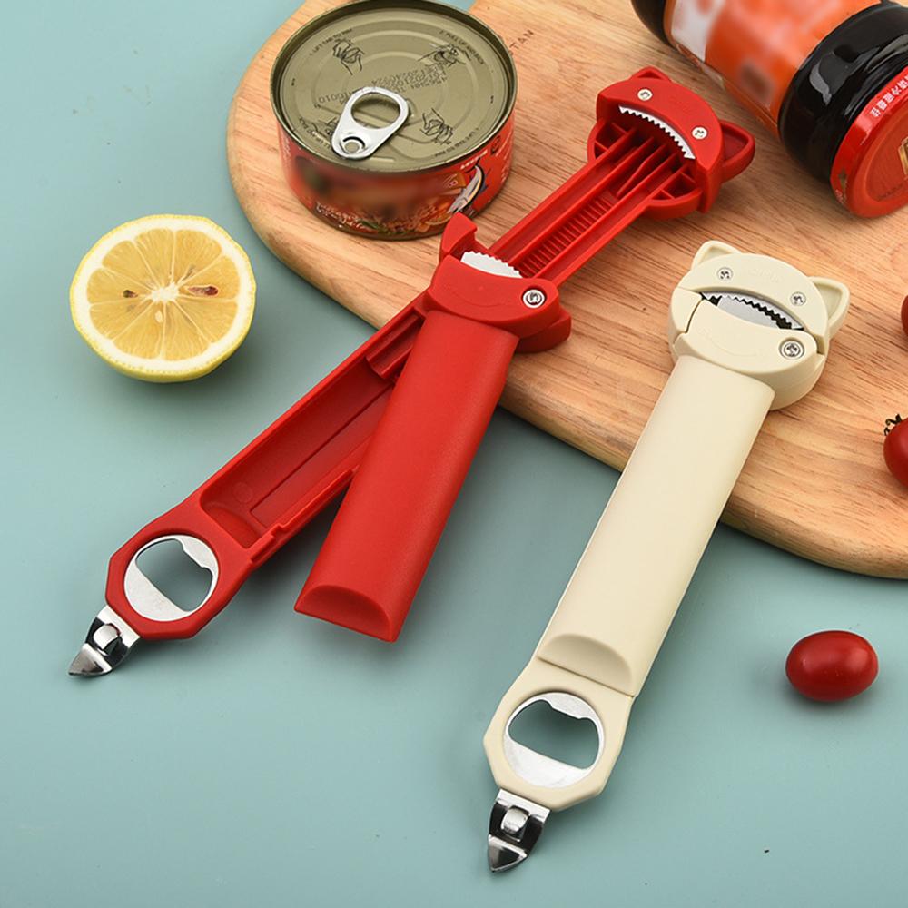 Cat shaped magnetic suction can opener, creative manual anti slip bottle opener