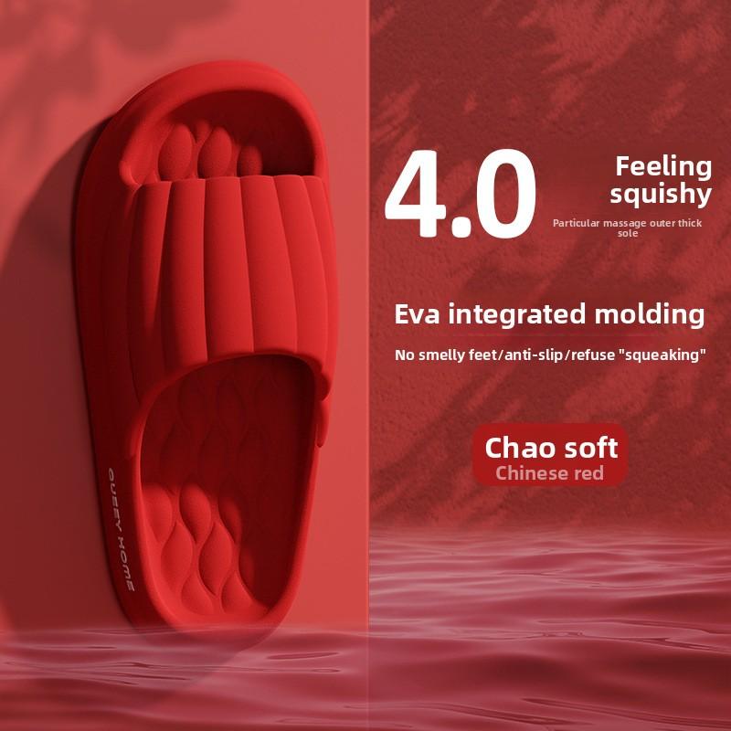 

Women s 2025 Summer EVA Home Slippers, Anti-Slip Massage Slide Sandals, Indoor Outdoor Bath Shoes 36-37 червоний