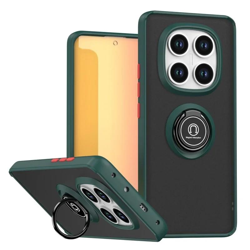 Armor Matt Hülle Für Xiaomi 15 Ultra Redmi Note 14 Pro 5G 14C Auto Magnetischer Ring Halter Abdeckung Für Redmi Note 14 Pro Plus Funda