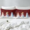 Christmas Snowman Down Comforter Set Bedding Set 3-piece Duvet Cover Set