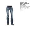 Lav midje slengbukser for kvinner rette ben stretch bootcut jeans boyfriend utvidede denimbukser