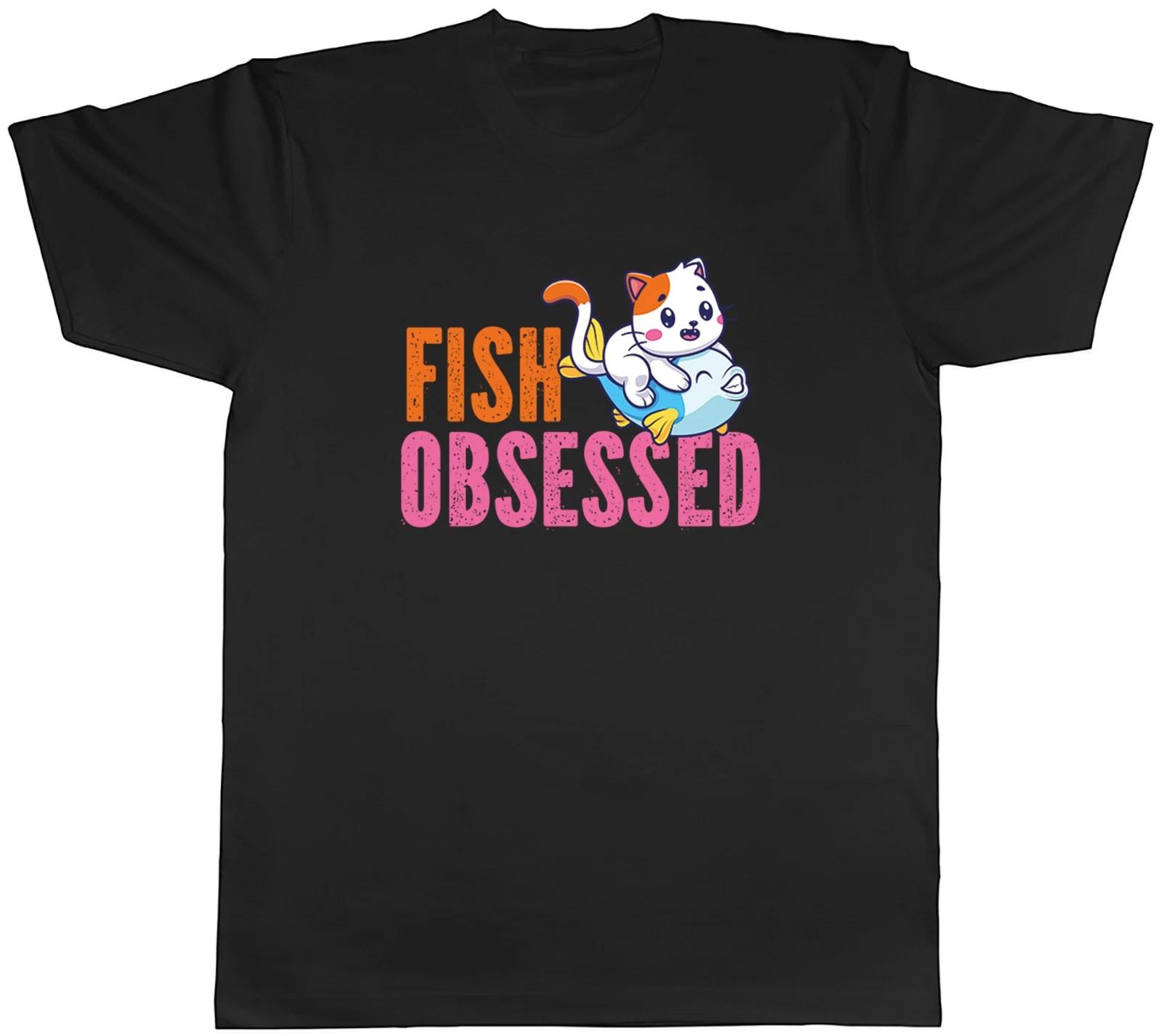 Fish Obsessed Funny Joke Mens T-Shirt Tee Gift Top XXXL