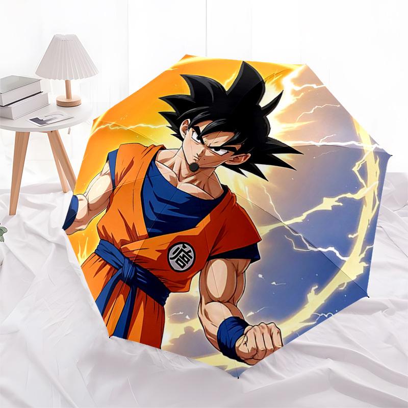 

1pc Goku Dragon Ball Z Automatic Opening Folding Umbrella 8 Bone Iron Frame, Suitable for Fans, Travel, Daily Use, Ideal Gift for Holidays.L004