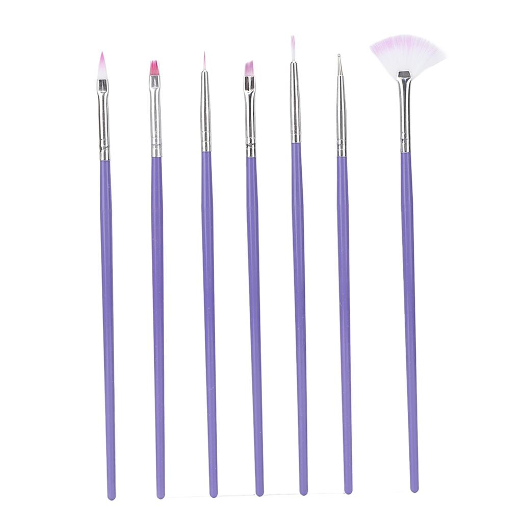 7pcs Nail Art Brushes Set Mutifunctional Nail Painting Brush Manicure Nail Art Brush