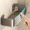 Shower Corner Shelf Without Drilling Aluminum Bathroom Shelf With Towel Bar Shampoo Holder Toilet Rack Bathroom Accessories