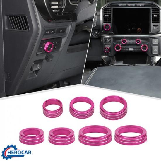 

Center Console AC/4WD/Headlight/Gear Control Switch Cover for Ford F150 21+ Pink
