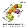 Rainbow Three-Way Foldable Cat Tunnel Toy
