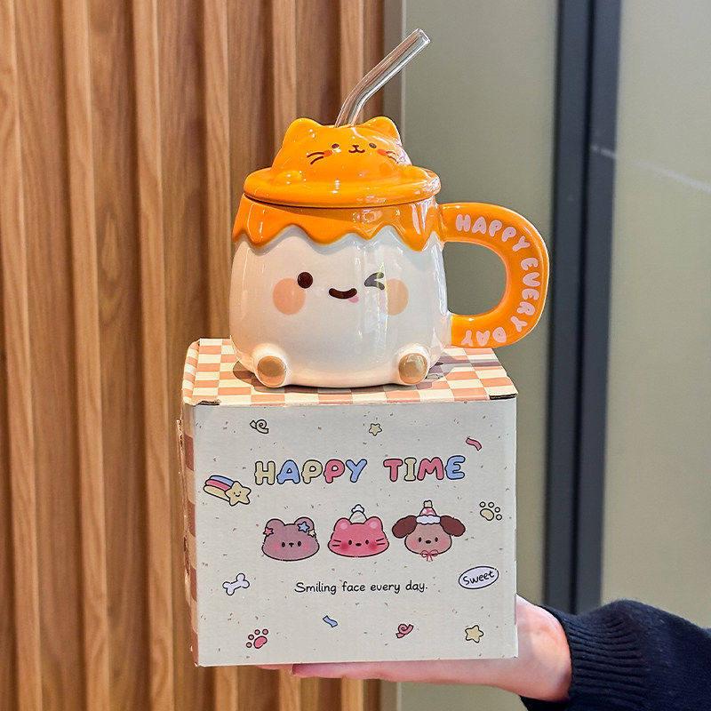 Adorable Kawaii Pet Ceramic Mug - Perfect New Year or Birthday Gift for Girls No Size