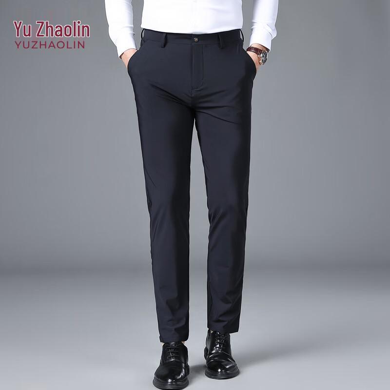 YUZHAOLIN Men s Summer Slim Fit Casual Pants 31 темно-синий