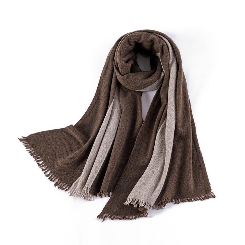 2025 new girls wool scarf student scarf fringed women's wool scarf scarf scarf shawl with fashion